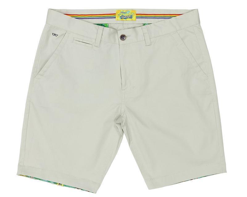SpongeBob Squarepants Mens Hawaiian Shorts Summer - Grey-1