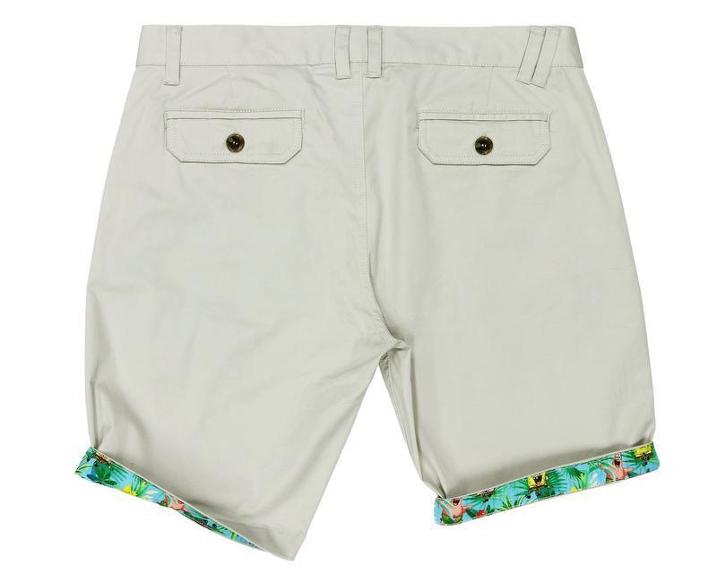 SpongeBob Squarepants Mens Hawaiian Shorts Summer - Grey-3