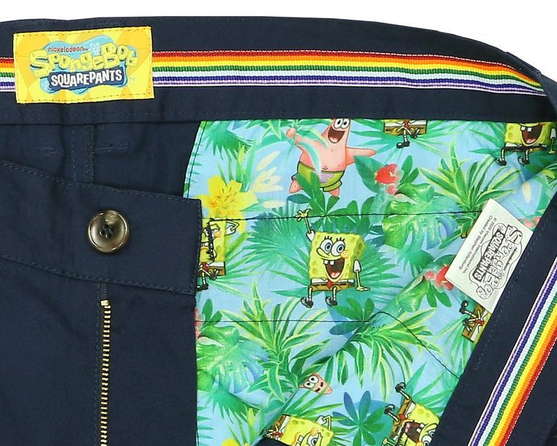 SpongeBob Squarepants Mens Cotton Shorts - Navy-4