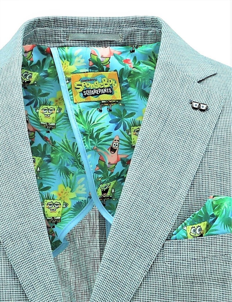 SpongeBob Squarepants Sports Suit Jacket Coat - Light Blue-4