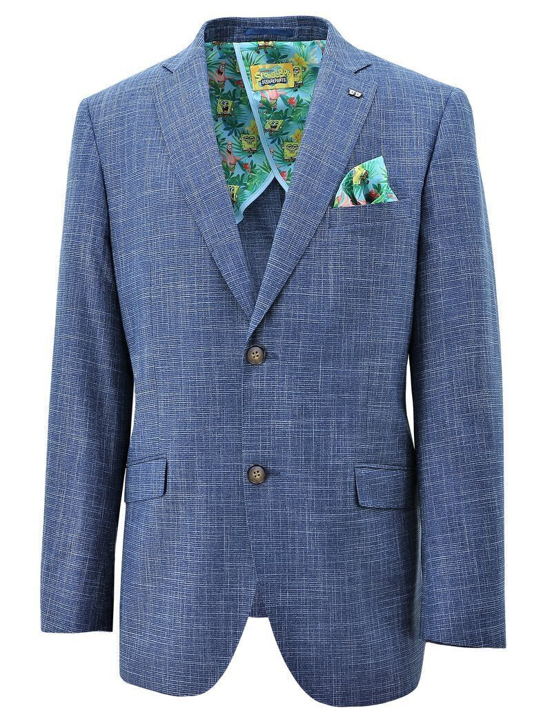 Mens SpongeBob Squarepants Sports Suit Jacket Hawaiian - Blue-1