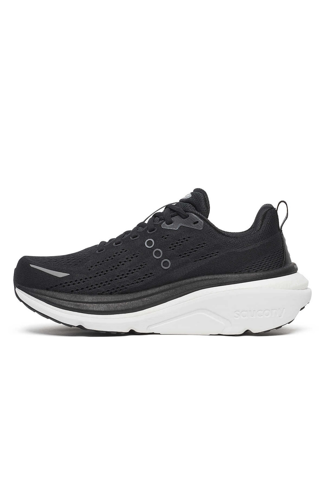 Saucony Mens Hurricane 25 (Wide) Sneakers Shoes Runners in Black/White