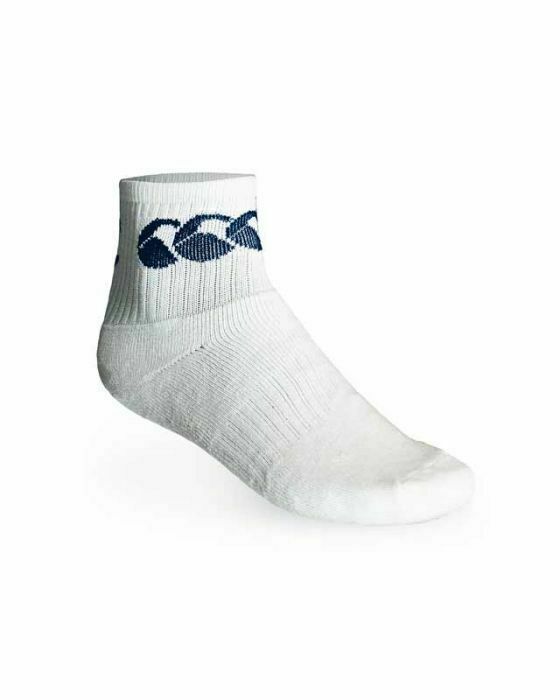 3pk CCC CANTERBURY Cotton Sport Socks Crew Pack - White/Navy-2