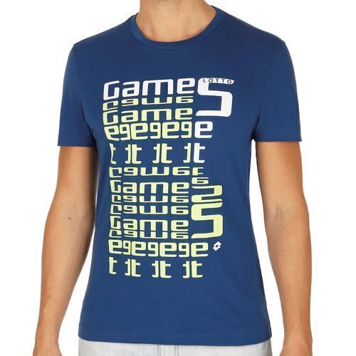 Lotto Mens L73 Tee Shirt Sports Soccer Tennis Training - Blue/Green-0