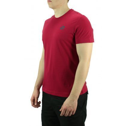 Lotto Mens L73 BS Tee Shirt Sports Soccer Tennis Training - Red/Navy-1