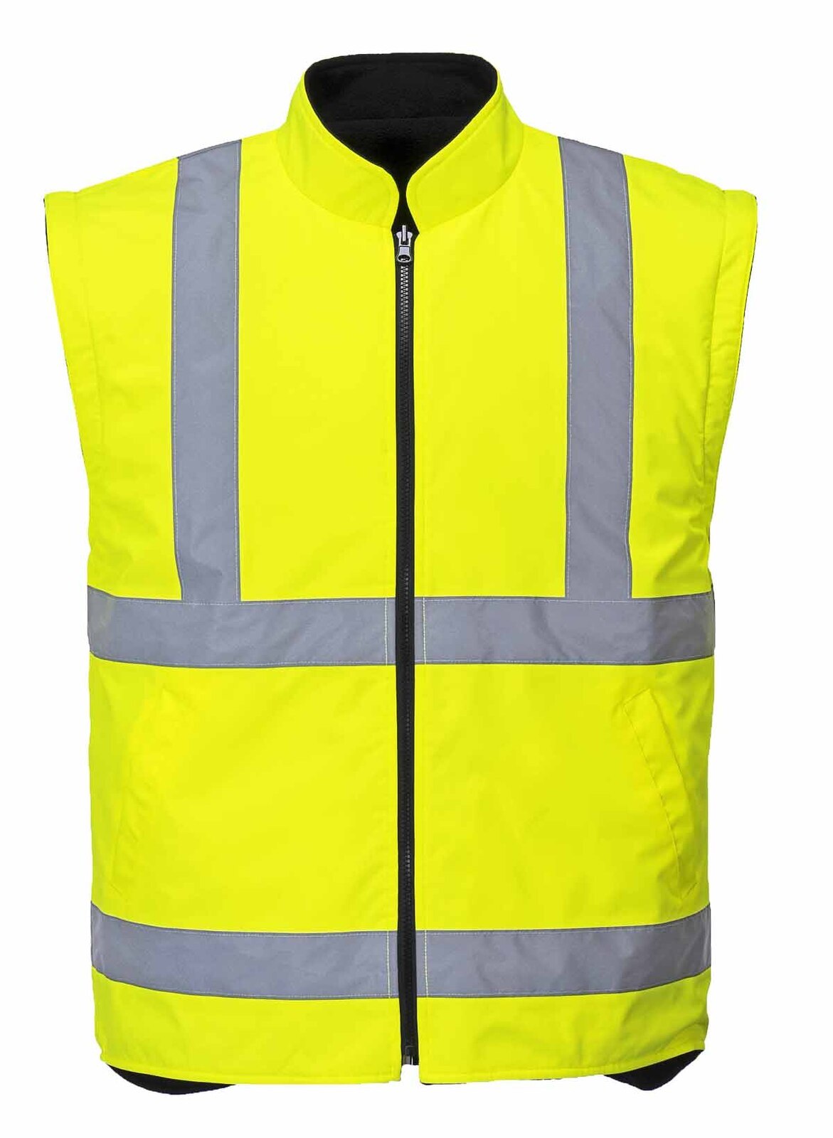 Portwest Winter Hi-Vis Safety Workwear Essential 5-in-1 Two Tone Jacket - Yellow/Navy-2