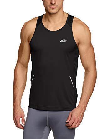 Lotto Mens Xride II BS Tank Top Tennis Sports Gym - Shark Grey-1