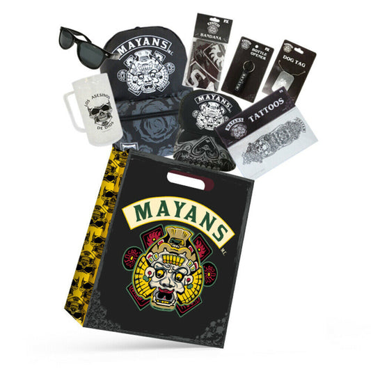 Mayans Boys Showbag w/ Backpack Tattoos Dog Tag Sunglasses Stein Mug Bandanna-0