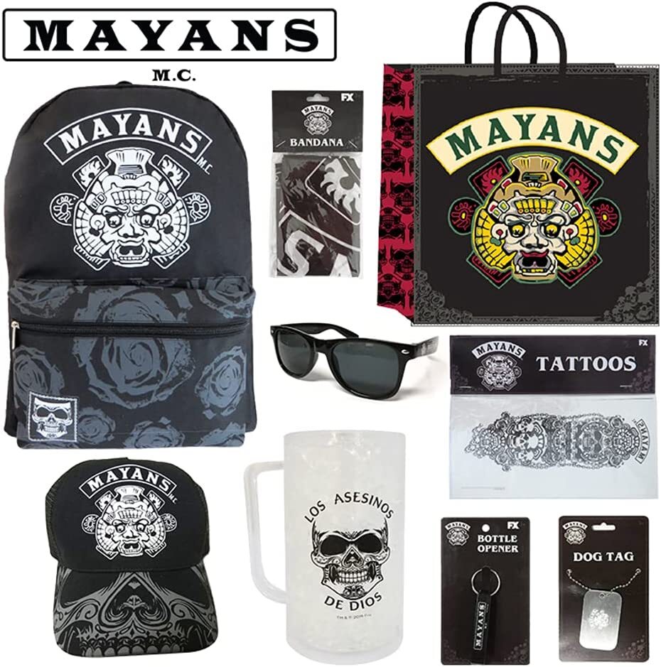 Mayans Boys Showbag w/ Backpack Tattoos Dog Tag Sunglasses Stein Mug Bandanna-1