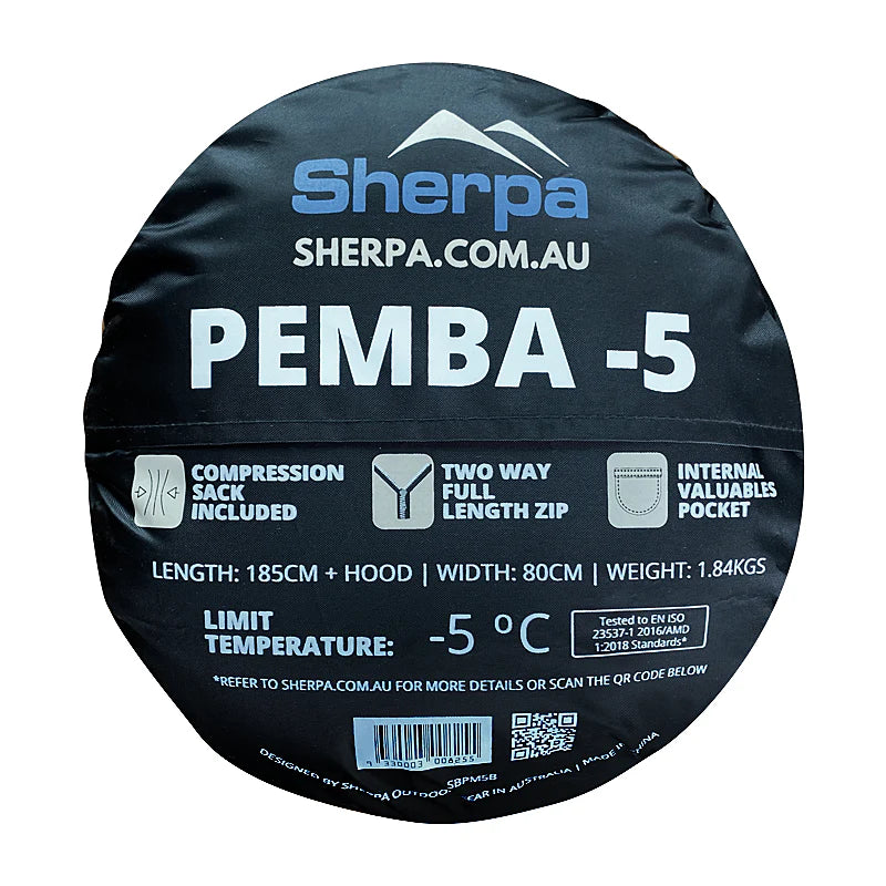 Sherpa Pemba -5 Degree Sleeping Bag Single Camping Hiking Winter Thermal-2
