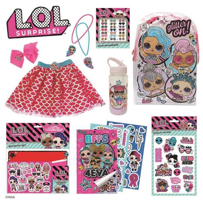 LOL Retail Showbag Backpack Necklace Skirt Earrings and More-1