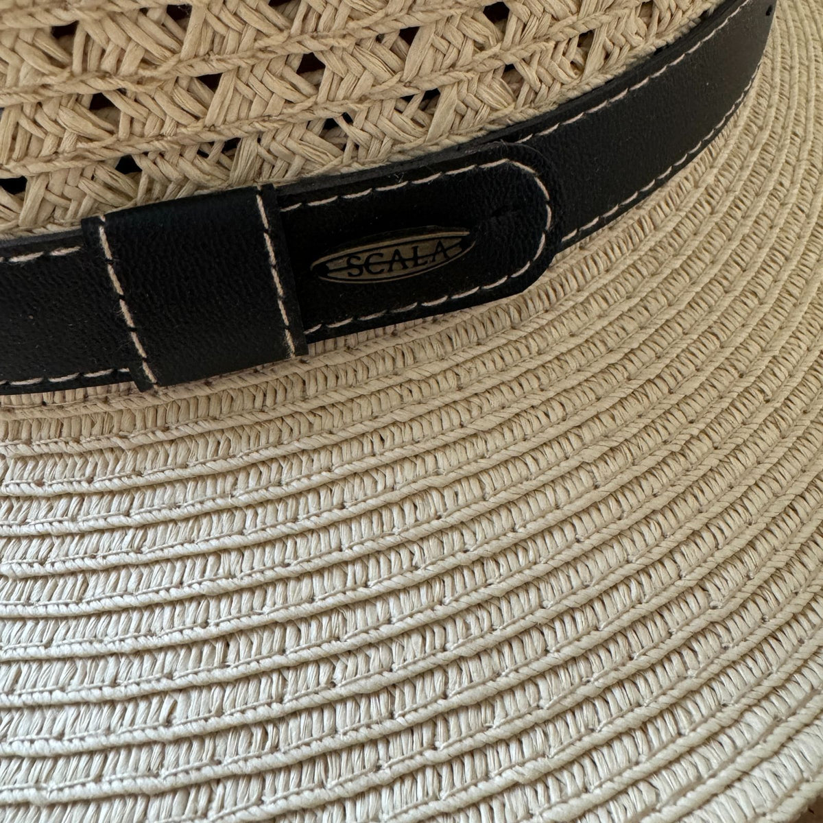 Scala Toyo Straw Hat Panama Fedora Handmade - Natural