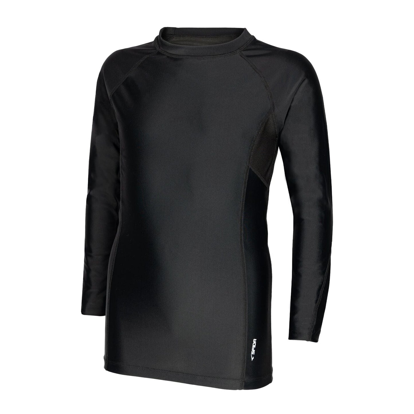 Sfida Boys Compression Long Sleeve Shirt - Black (Sports Base Layer For Childrens/Kids)-3