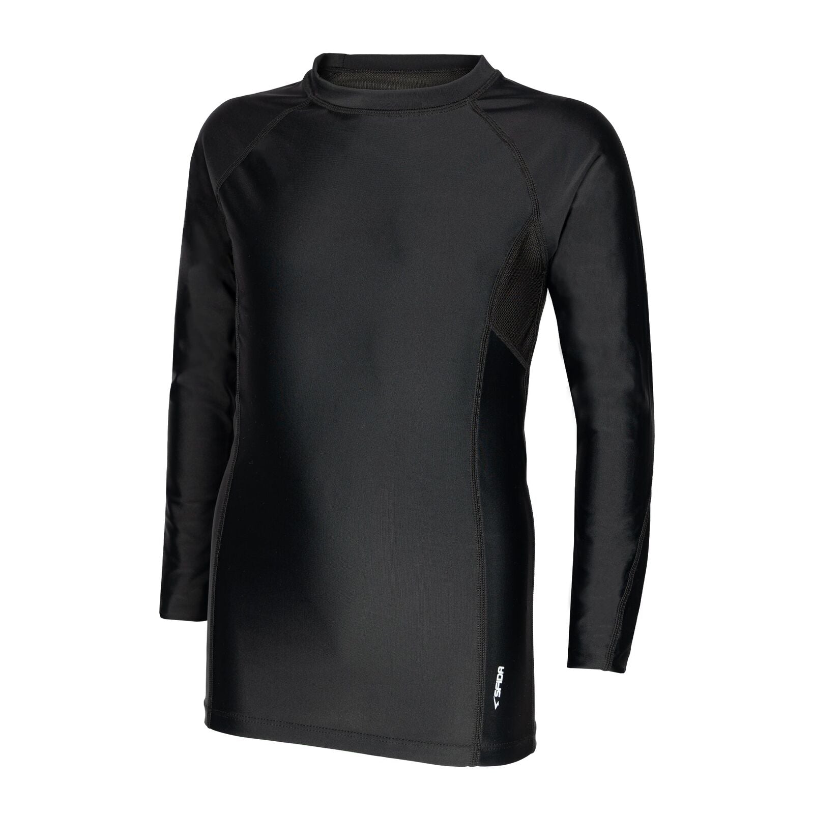 Sfida Boys Compression Long Sleeve Shirt - Black (Sports Base Layer For Childrens/Kids)-3