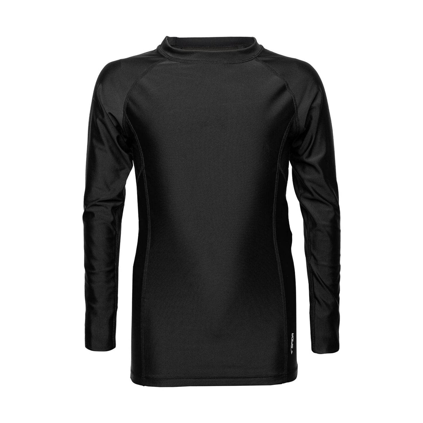 Sfida Boys Compression Long Sleeve Shirt - Black (Sports Base Layer For Childrens/Kids)-0