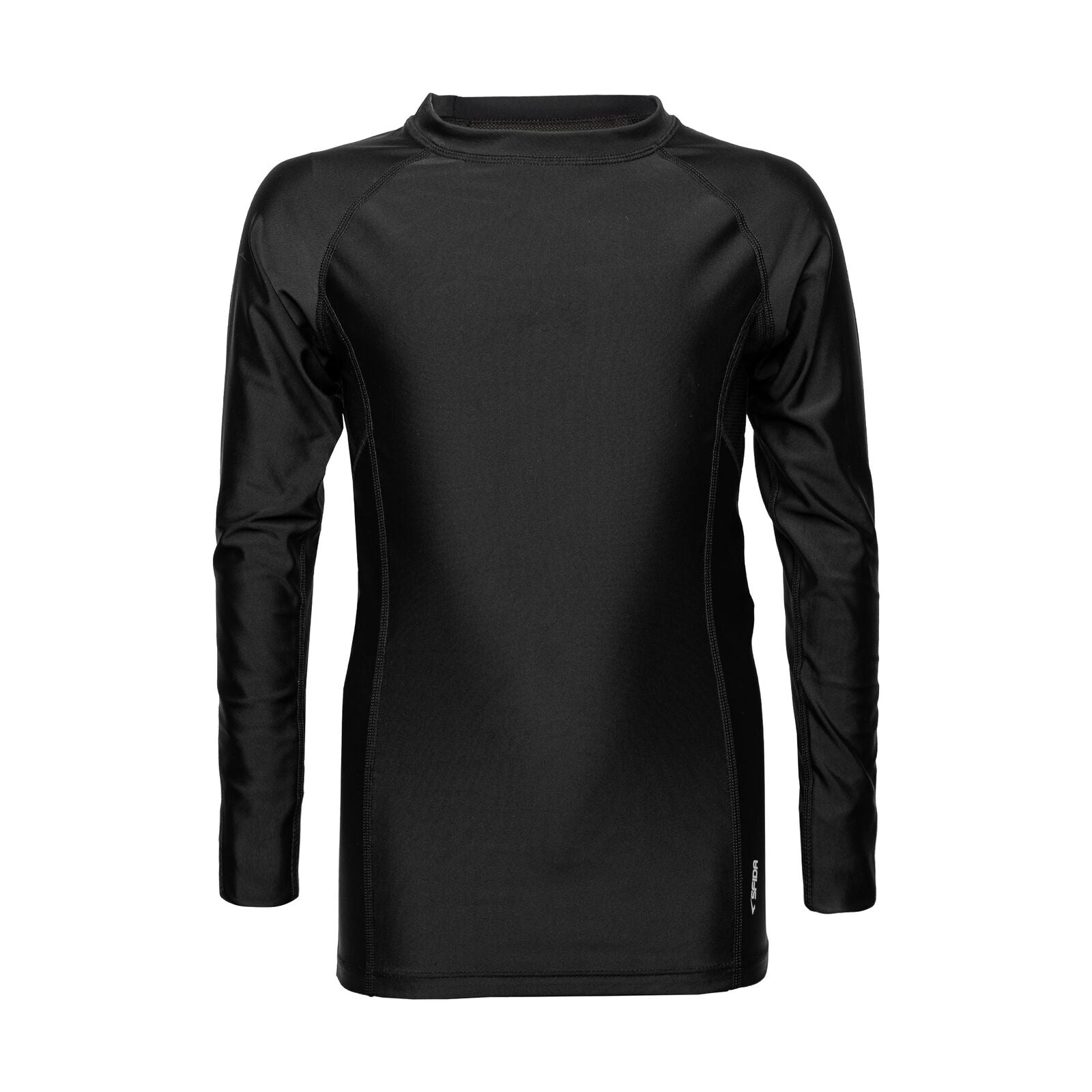 Sfida Boys Compression Long Sleeve Shirt - Black (Sports Base Layer For Childrens/Kids)-0