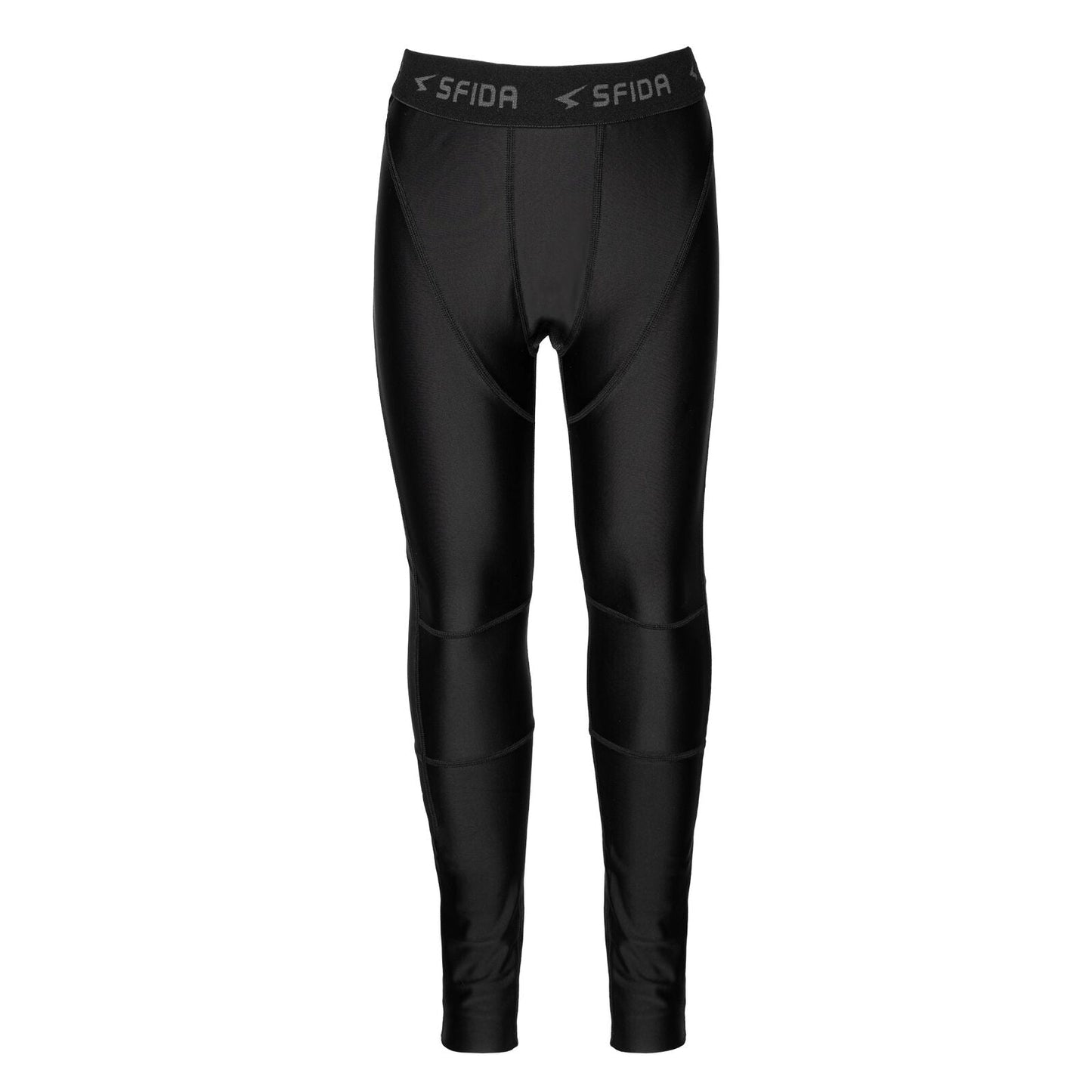 Sfida Boys Compression Base Layer Sports Pants Childrens Kids in Black