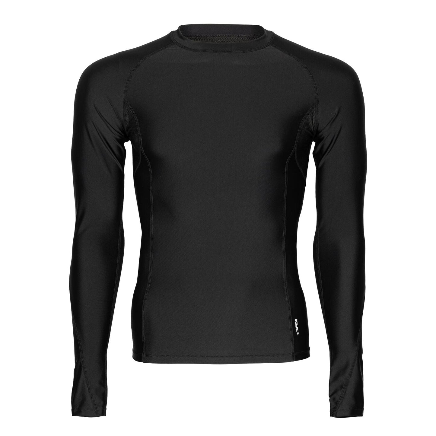 Sfida Mens Compression Base Layer Sports Long Sleeve Shirt in Black
