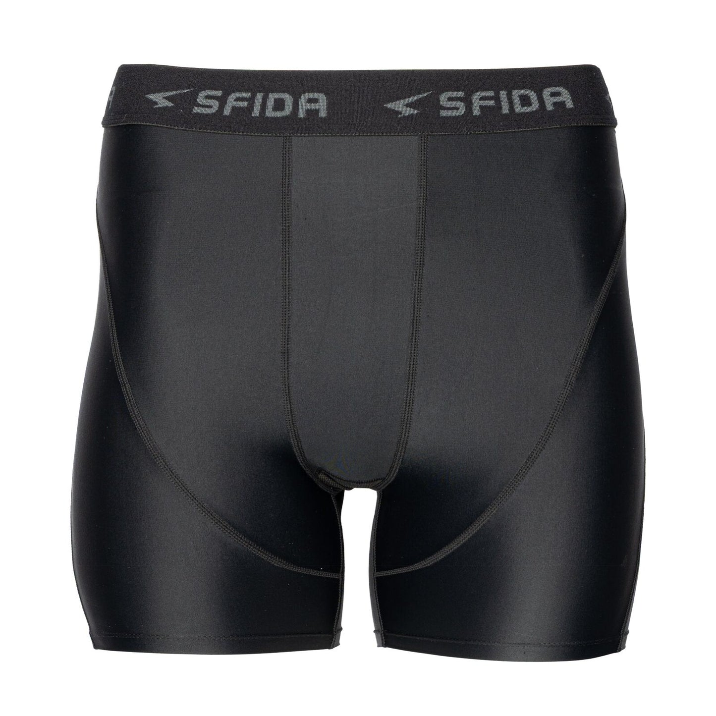 Sfida Mens Compression Base Layer Sports 1/4 Quarter Shorts in Black