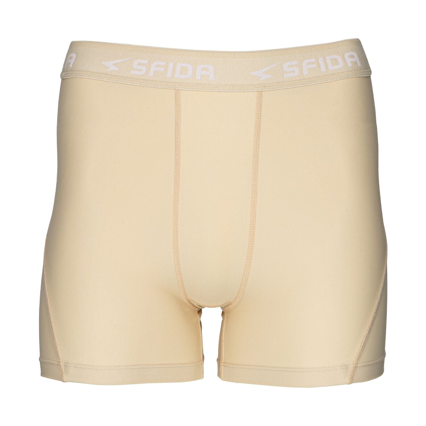 Sfida Mens Compression 1/4 Quarter Shorts - Beige (Sports Base Layer)-1