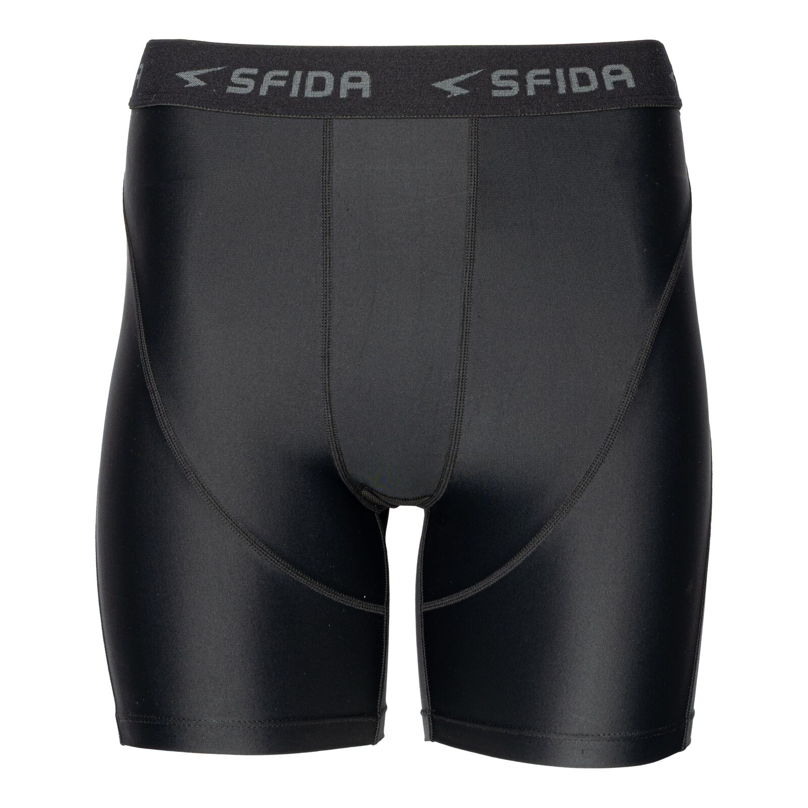 Sfida Mens Compression Half Shorts - Black (Sports Base Layer)-1
