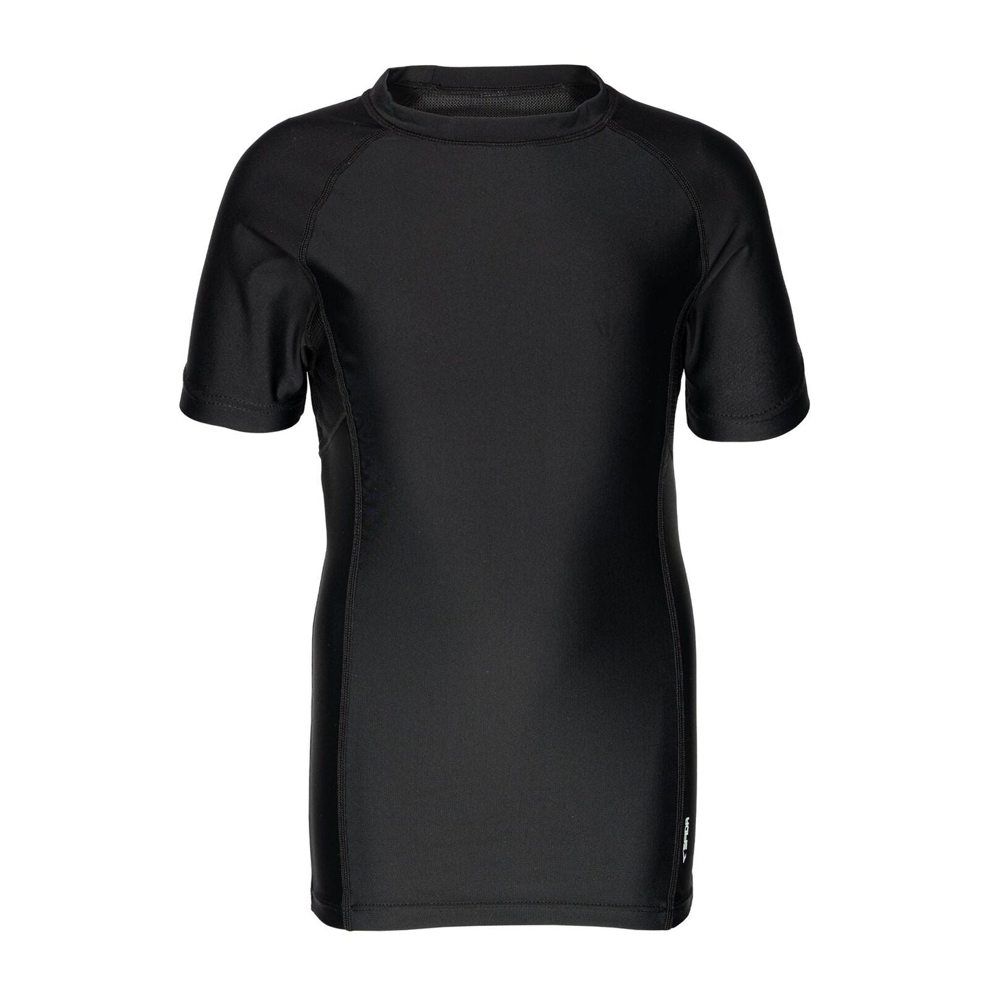 Sfida Boys Compression Short Sleeve T-Shirt - Black (Sports Base Layer For Childrens/Kids)-1