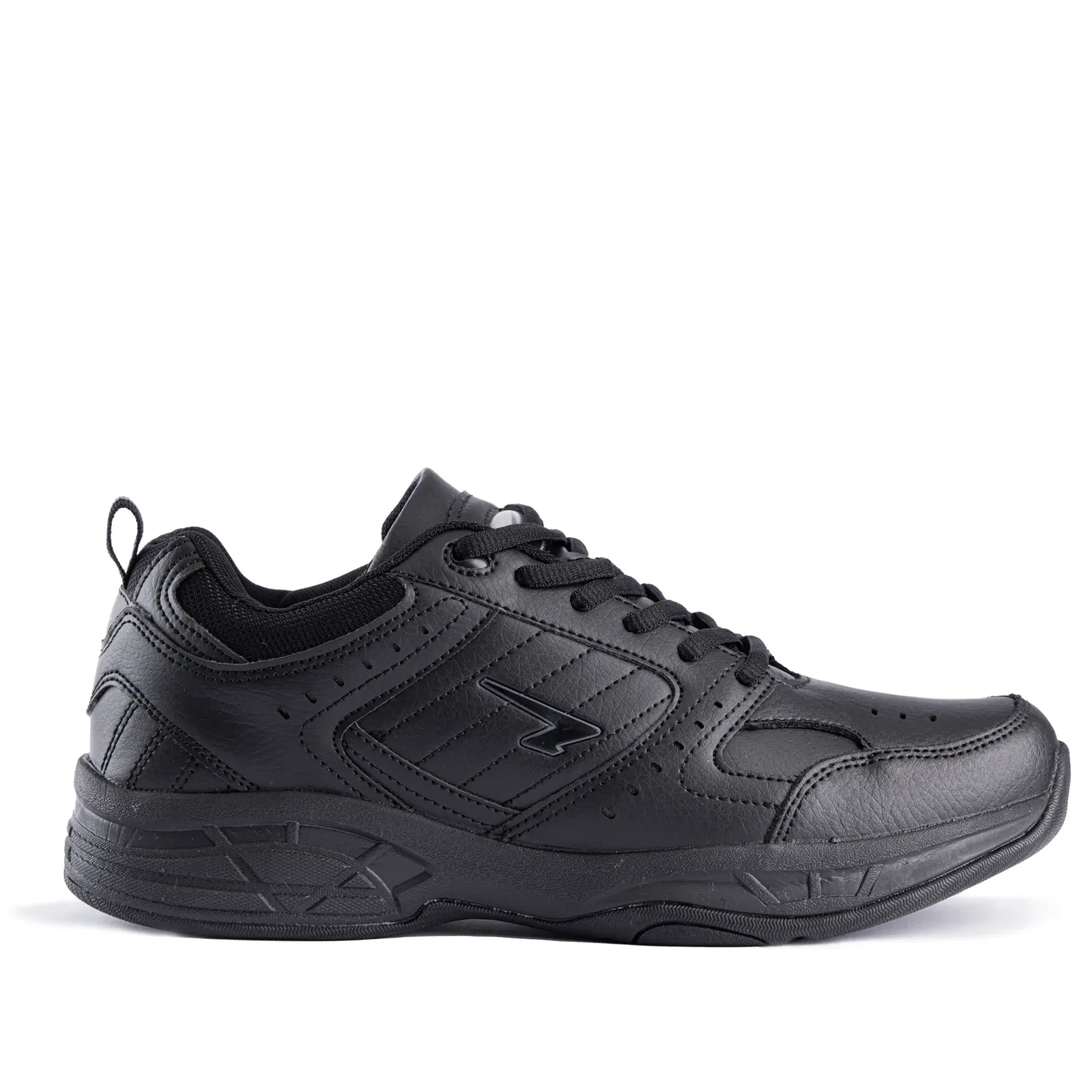 SFIDA Defy Senior Leather Lace Up Cross Trainer Shoes Sneakers in Black-0