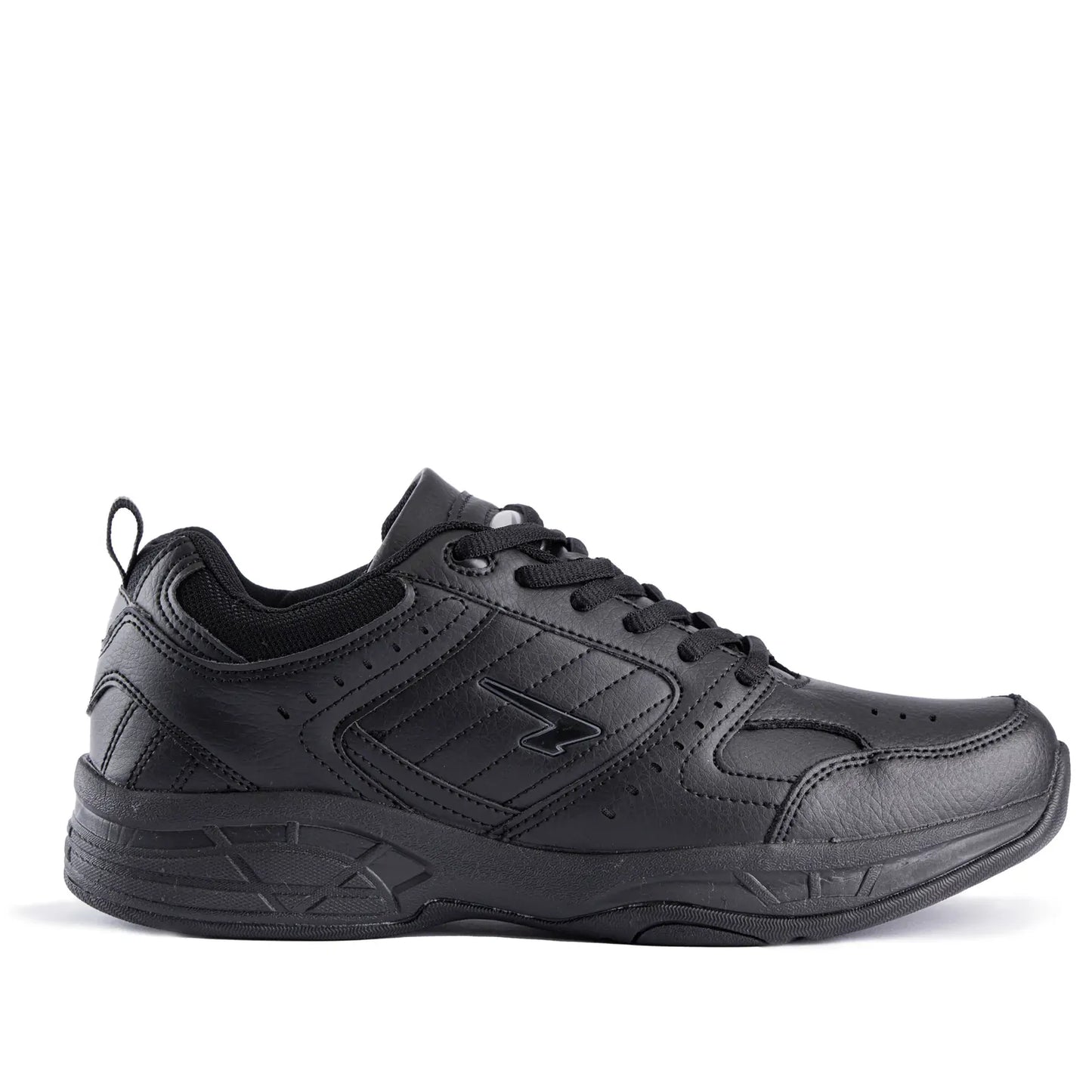 SFIDA Defy Senior Leather Lace Up Cross Trainer Shoes Sneakers in Black-1
