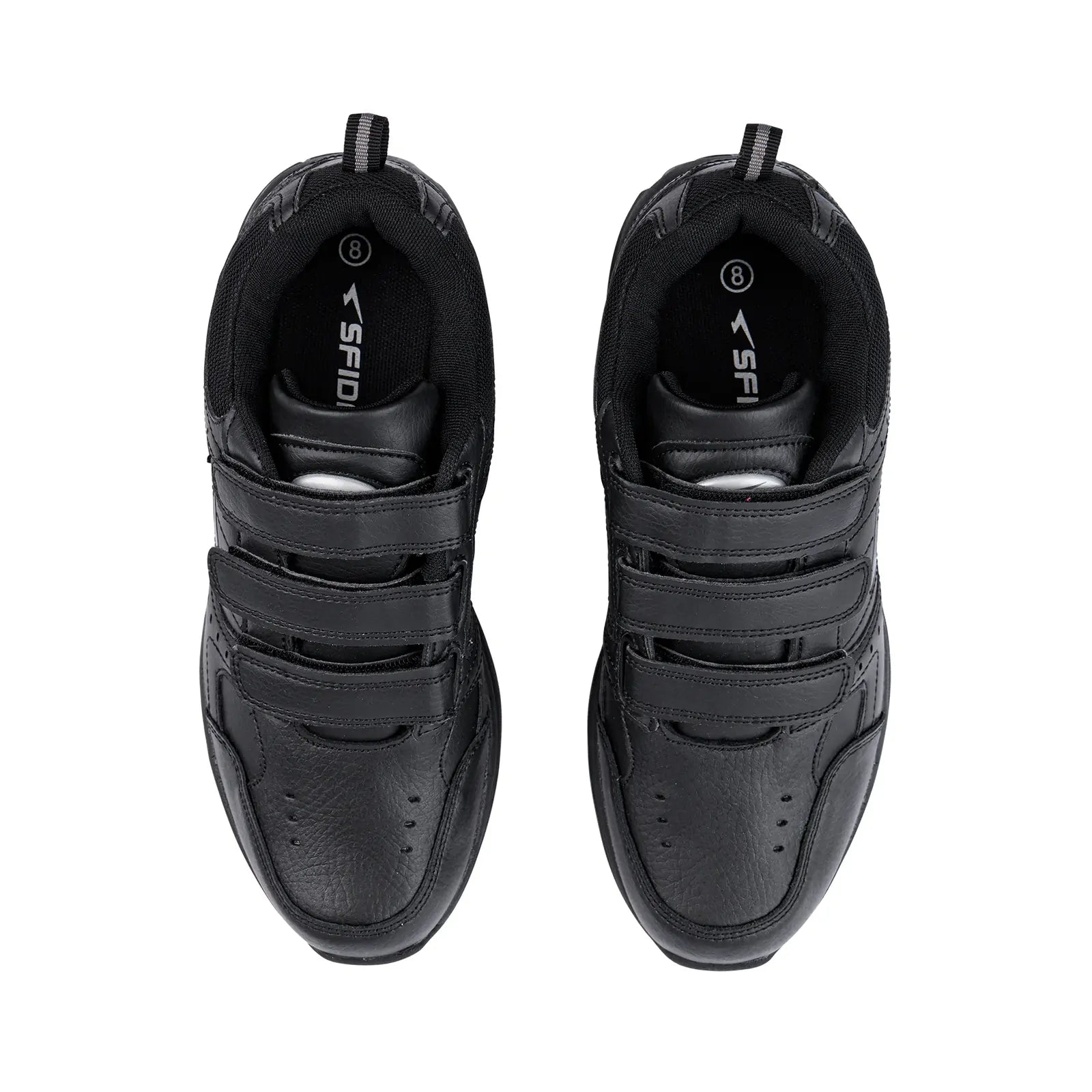 SFIDA Defy Senior Leather V Strap Cross Trainer Shoes Sneakers in Black-4