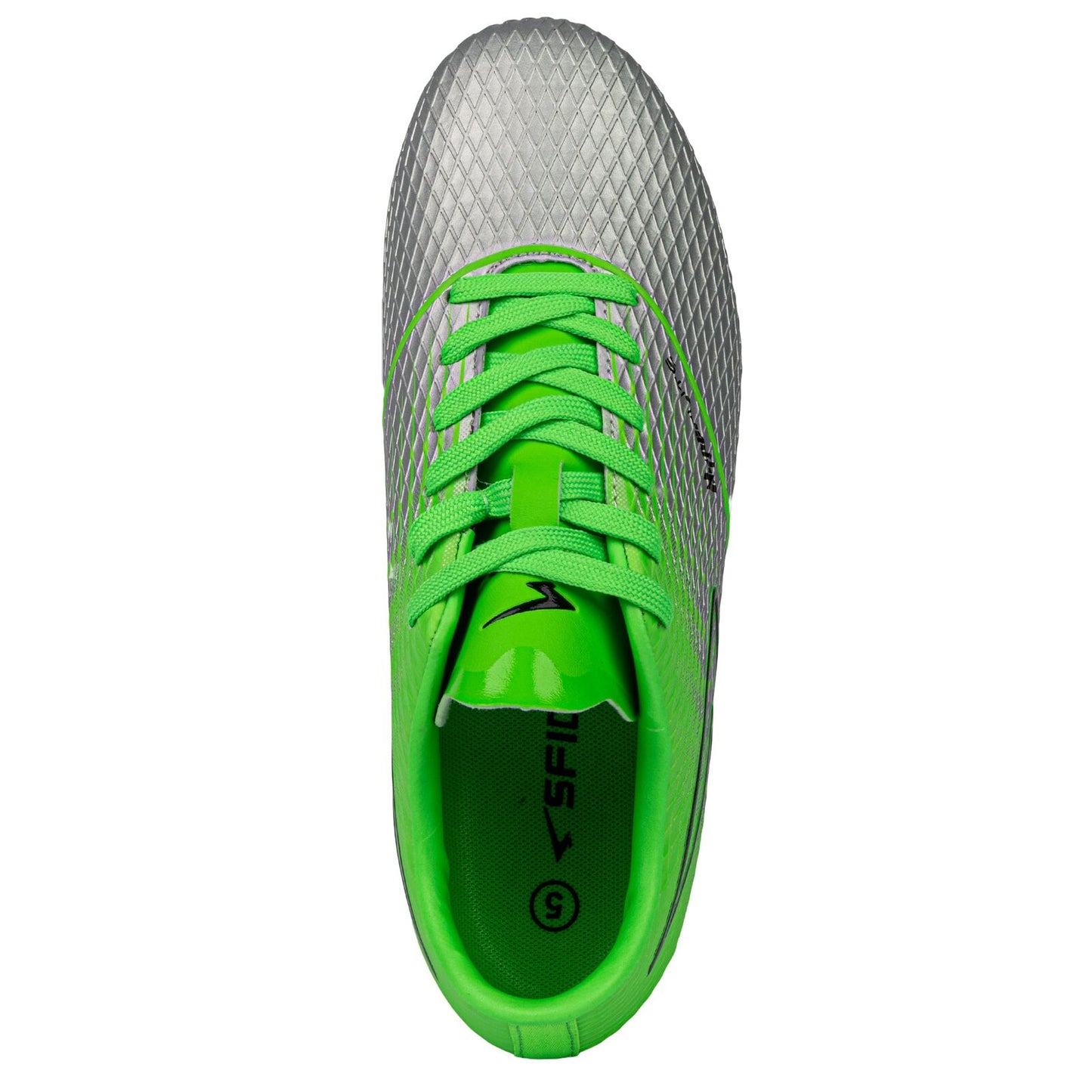Sfida Equaliser Junior Football Soccer Boots - Silver/Green (Childrens/ Kids)-4