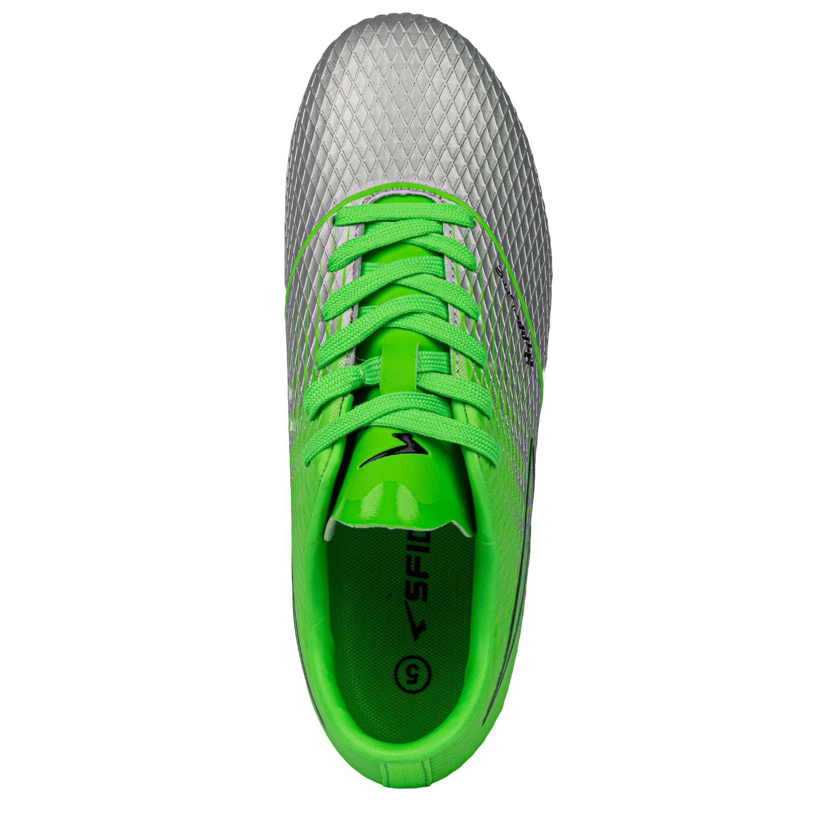 Sfida Equaliser Junior Football Soccer Boots - Silver/Green (Childrens/ Kids)-4