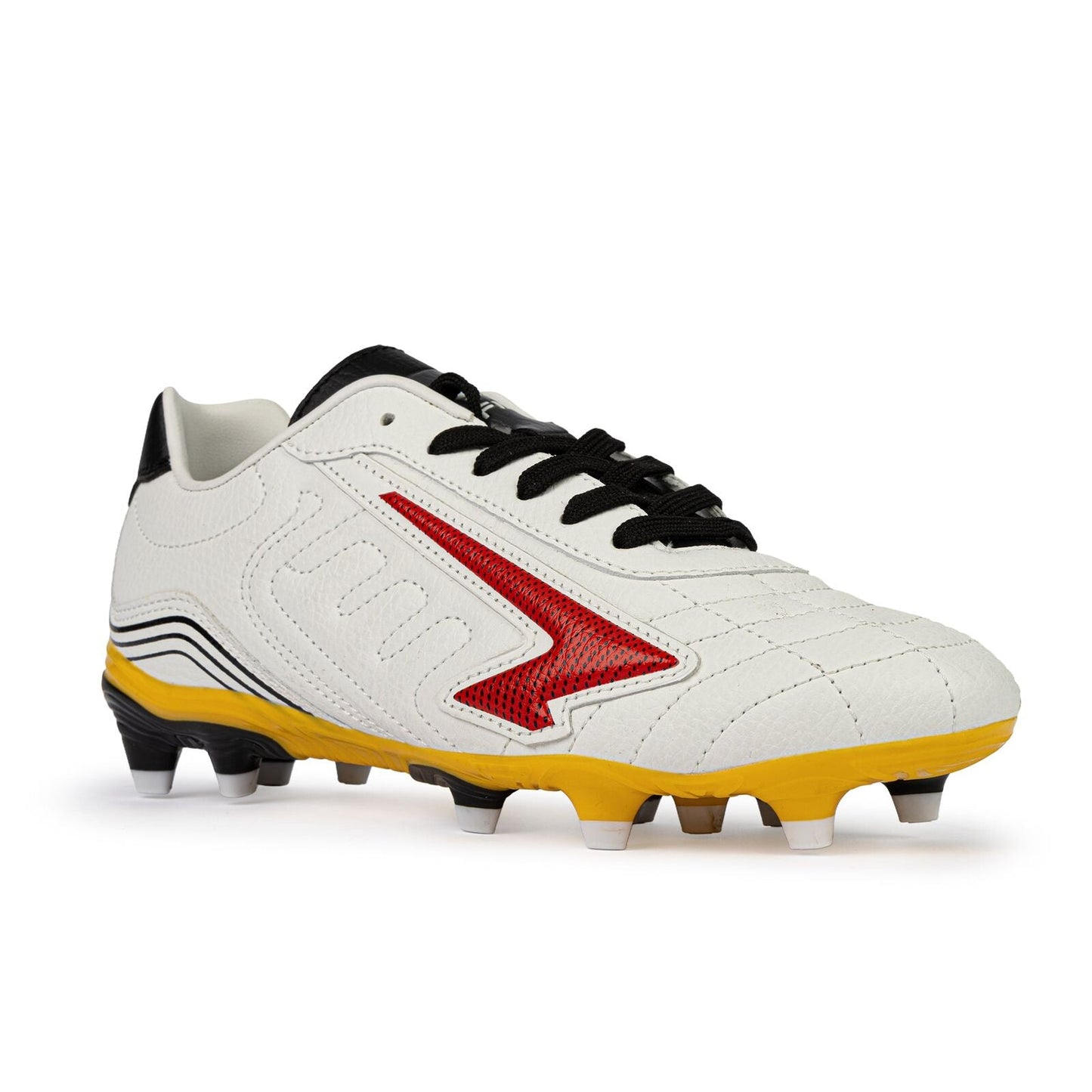 Sfida Legend Team Junior Football Soccer Boots - White/Red/Yellow (Childrens/Kids)-3