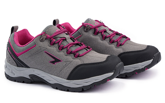 SFIDA Voyage Womens Outdoor Walker Hiking Shoes Walking Sneakers in Grey/Berry/Black-0