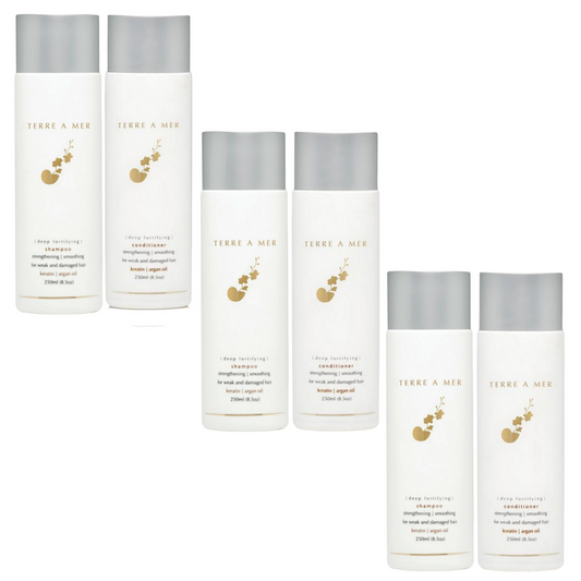6pcs Set terreamer Deep Fortifying Keratin Hair Shampoo + Conditioner 250ml