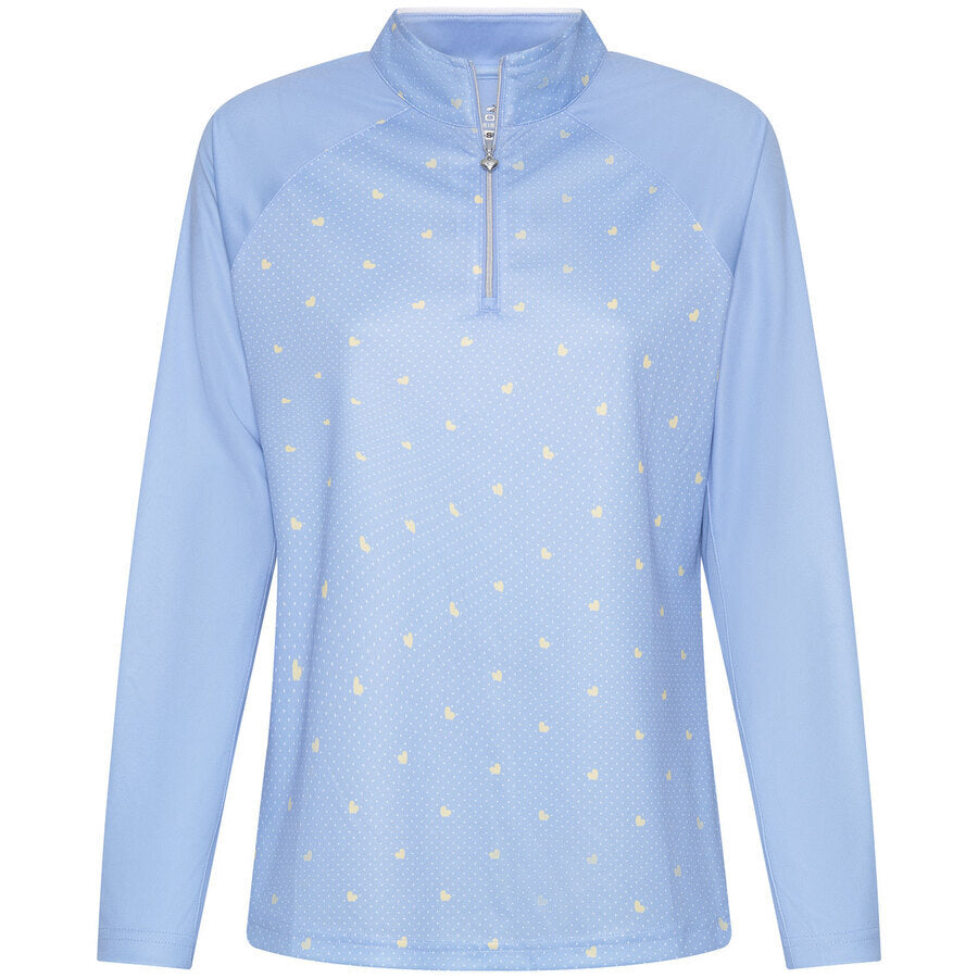 Sporte Leisure Cherish Ladies Long Sleeve Polo Top Golf in Wedgewood Blue-1