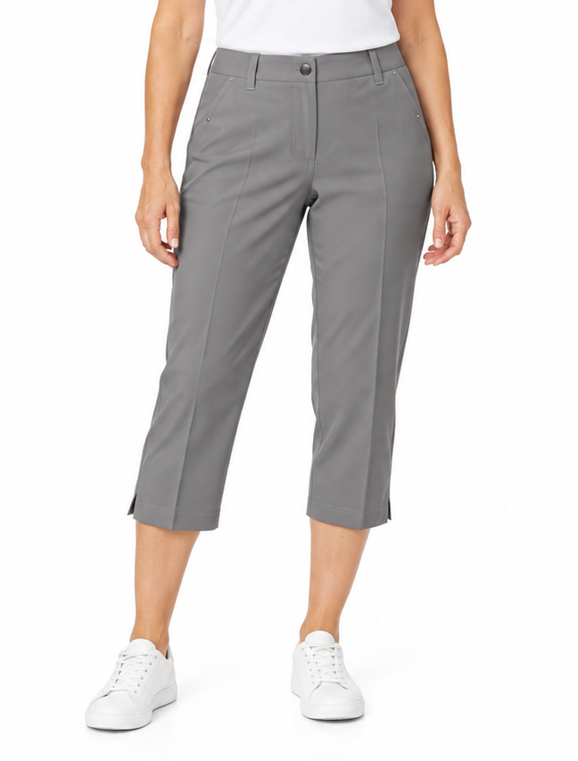 Sporte Leisure Womens Dri-Sporte Stretch 3/4 Tech Pants in Chrome