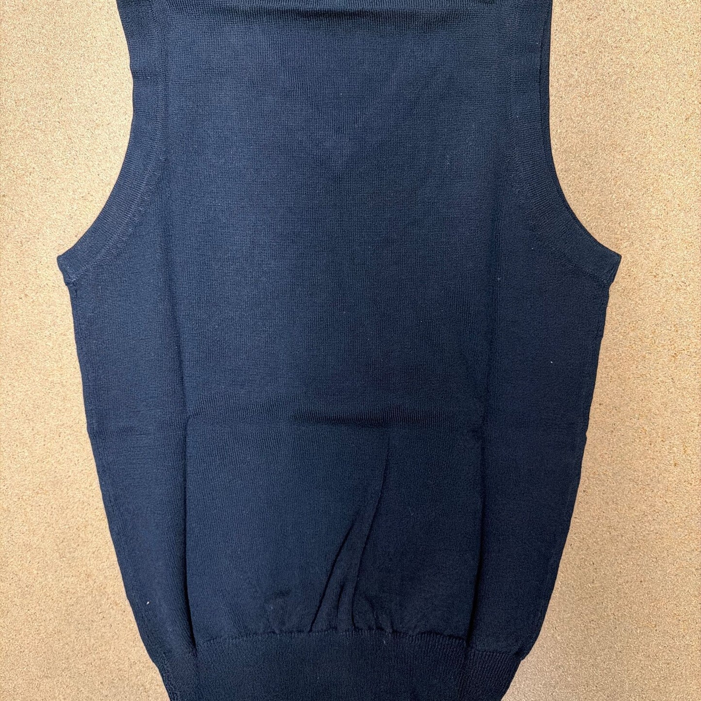 Sporte Leisure Womens 100% Merino Wool Knit Vest in Navy