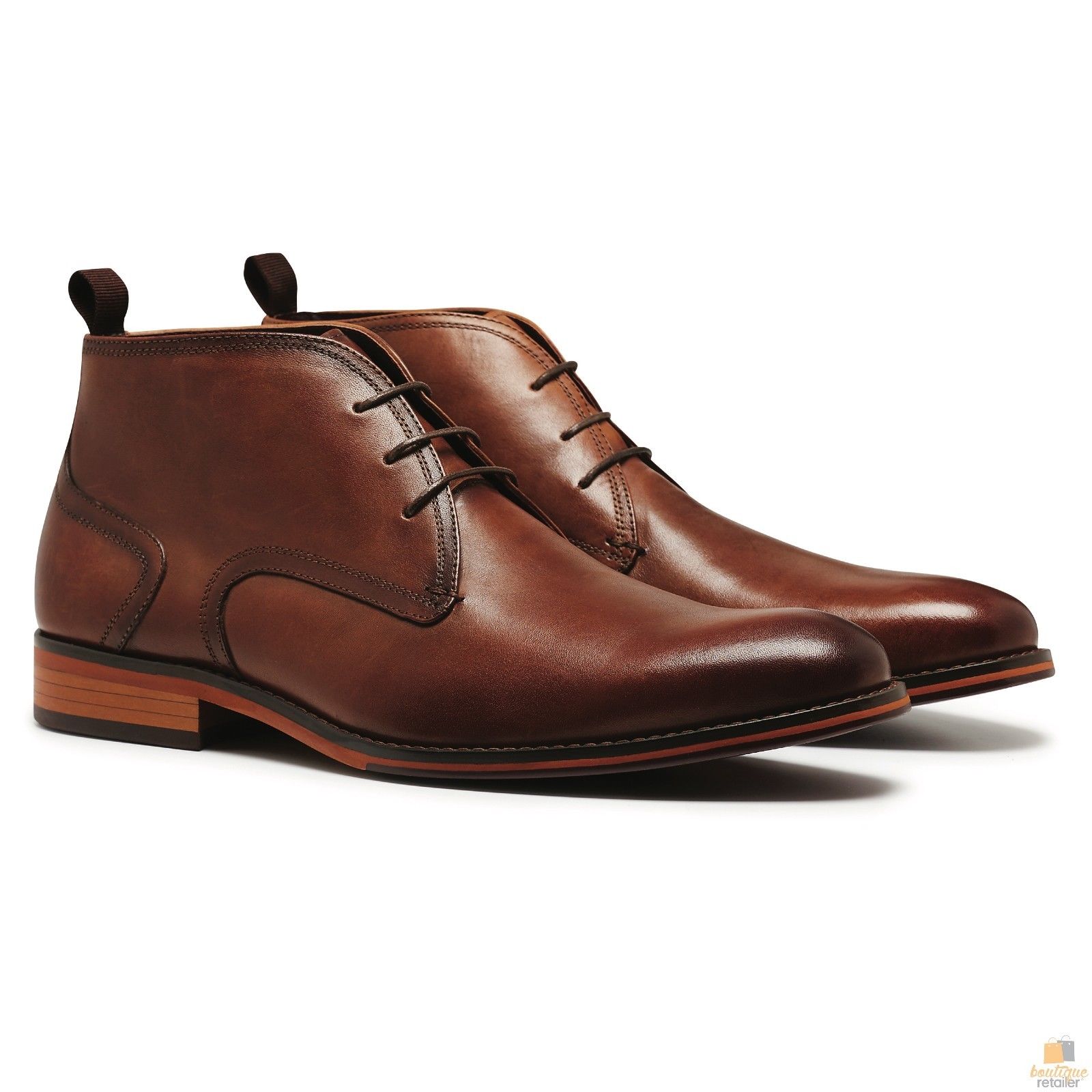 JULIUS MARLOW SPIKE Leather Boots Dress Work Formal Business Shoes Chukka-8