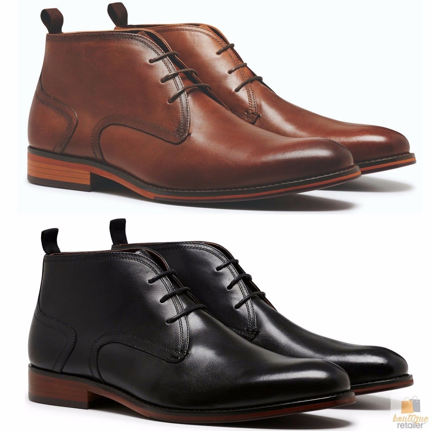JULIUS MARLOW SPIKE Leather Boots Dress Work Formal Business Shoes Chukka-0
