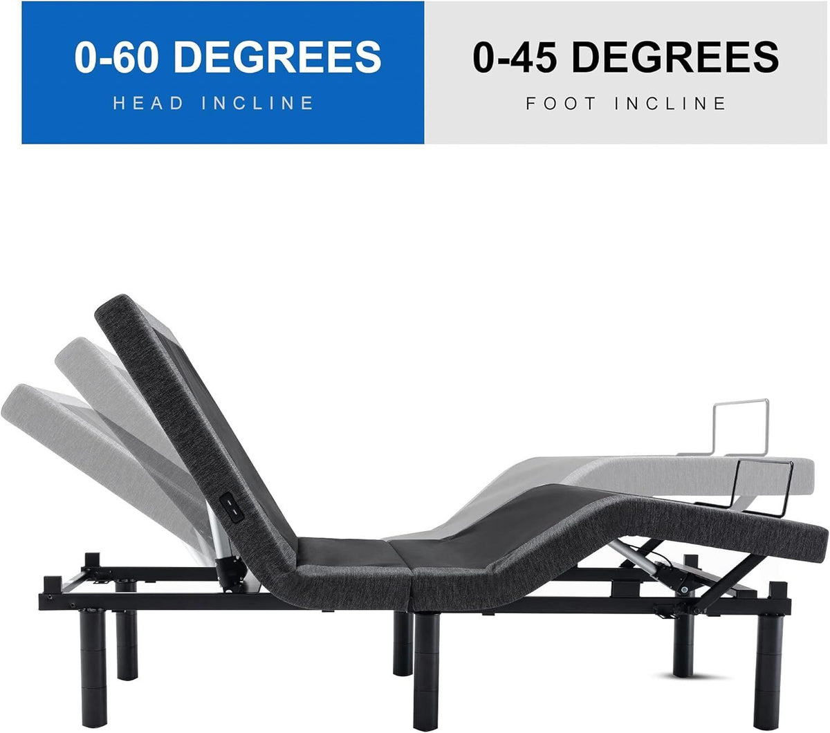 Queen Adjustable Zero Gravity Bed Frame & Memory Foam Mattress Bundle - Dual Motors, Wireless Remote & USB Ports