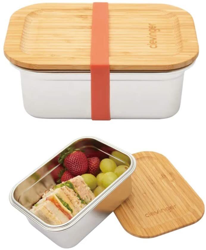 Stainless Steel Snack Box Food Container Storage Lunch BPA Free - 800ml-1