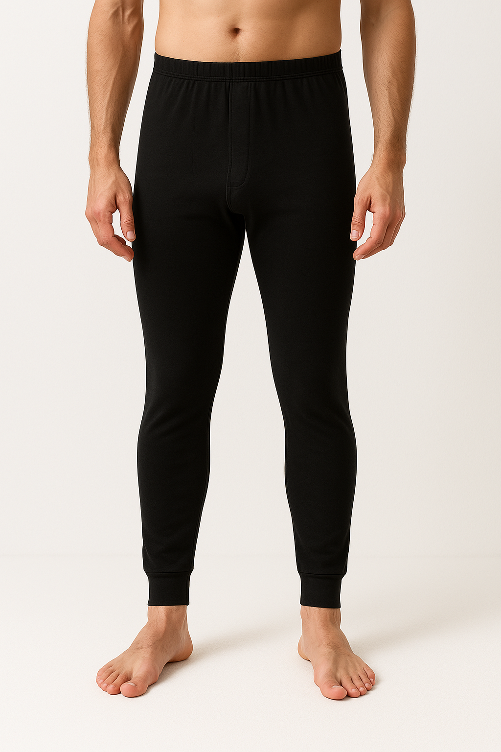 Mens Cotton Long John Thermal Pants Underwear Thermals Warm Winter Base Layer-1