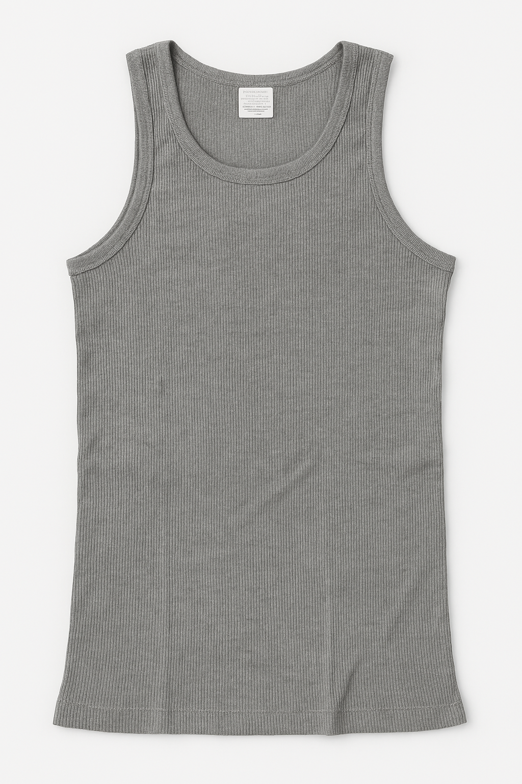 Mens Thermal Cotton Singlet Top Sleeveless Warm Underwear Base Layer in Grey-3