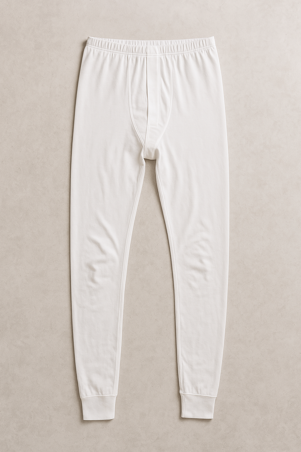 2pcs Set Mens Cotton Thermal Singlet Top & Pants Underwear Thermals in White