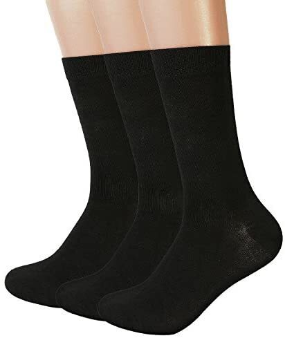 3 Pairs Bamboo Socks Unisex Premium Fiber Sock Super Soft Crew Tennis Sox-2