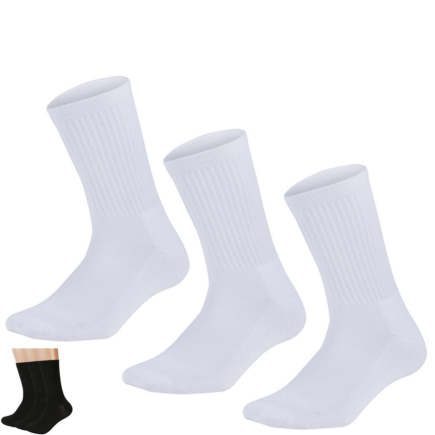 3 Pairs Bamboo Socks Unisex Premium Fiber Sock Super Soft Crew Tennis Sox-0