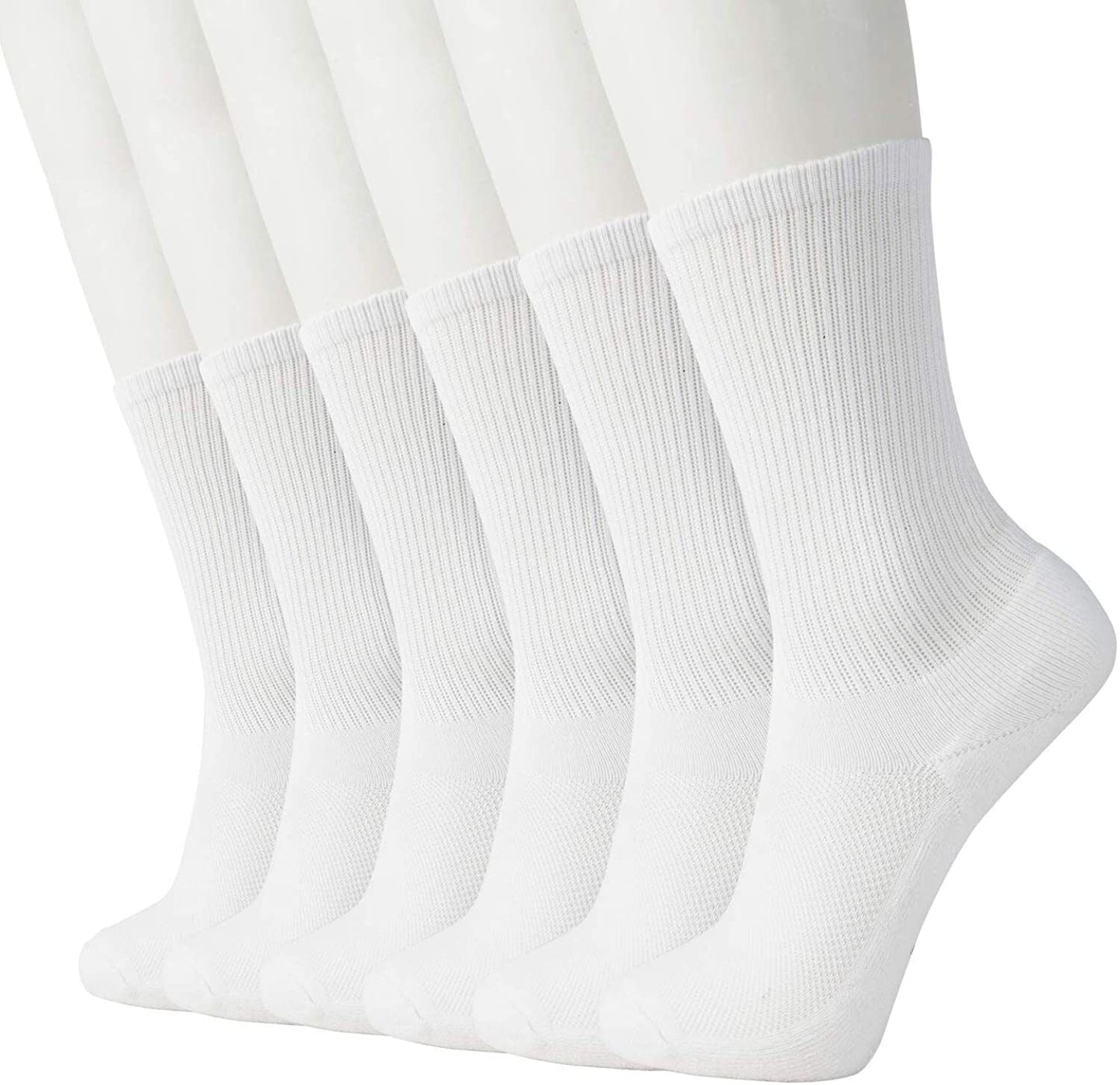 6 Pairs Bamboo Socks Unisex Premium Fiber Sock Super Soft Crew Tennis Sox-3