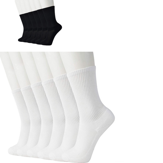 6 Pairs Bamboo Socks Unisex Premium Fiber Sock Super Soft Crew Tennis Sox-0