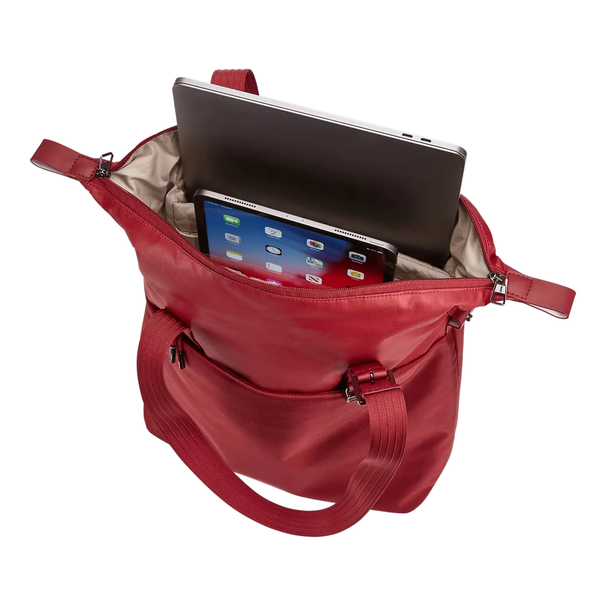 Thule 15L Spira Vertical Tote Travel Bag w/ Laptop/Tablet Sleeve in Rio Red