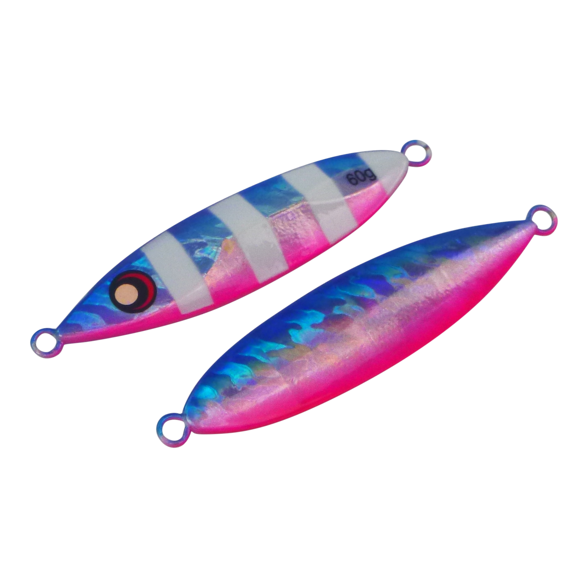 Finesse Slow Pitch Flutter Jig, 60gm, Blue Blush, 2 pack-0